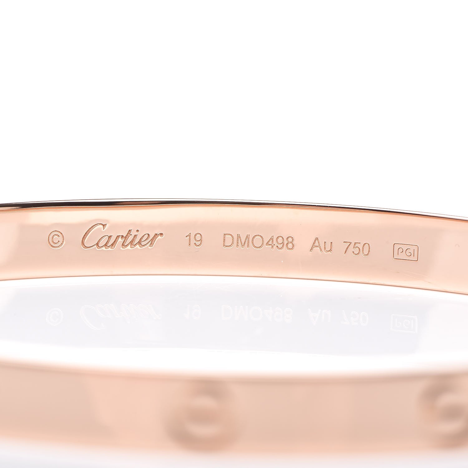 Cartier 18K Pink Gold LOVE Bracelet 19 5 of 7