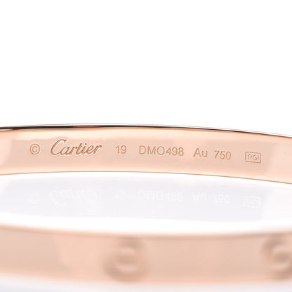 Cartier 18K Pink Gold LOVE Bracelet 19 5 of 7