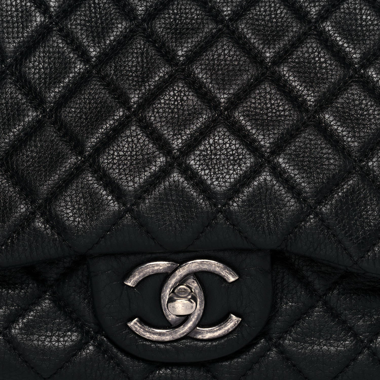 Chanel Calfskin Quilted XXL Travel Flap Bag Black 8 of 17