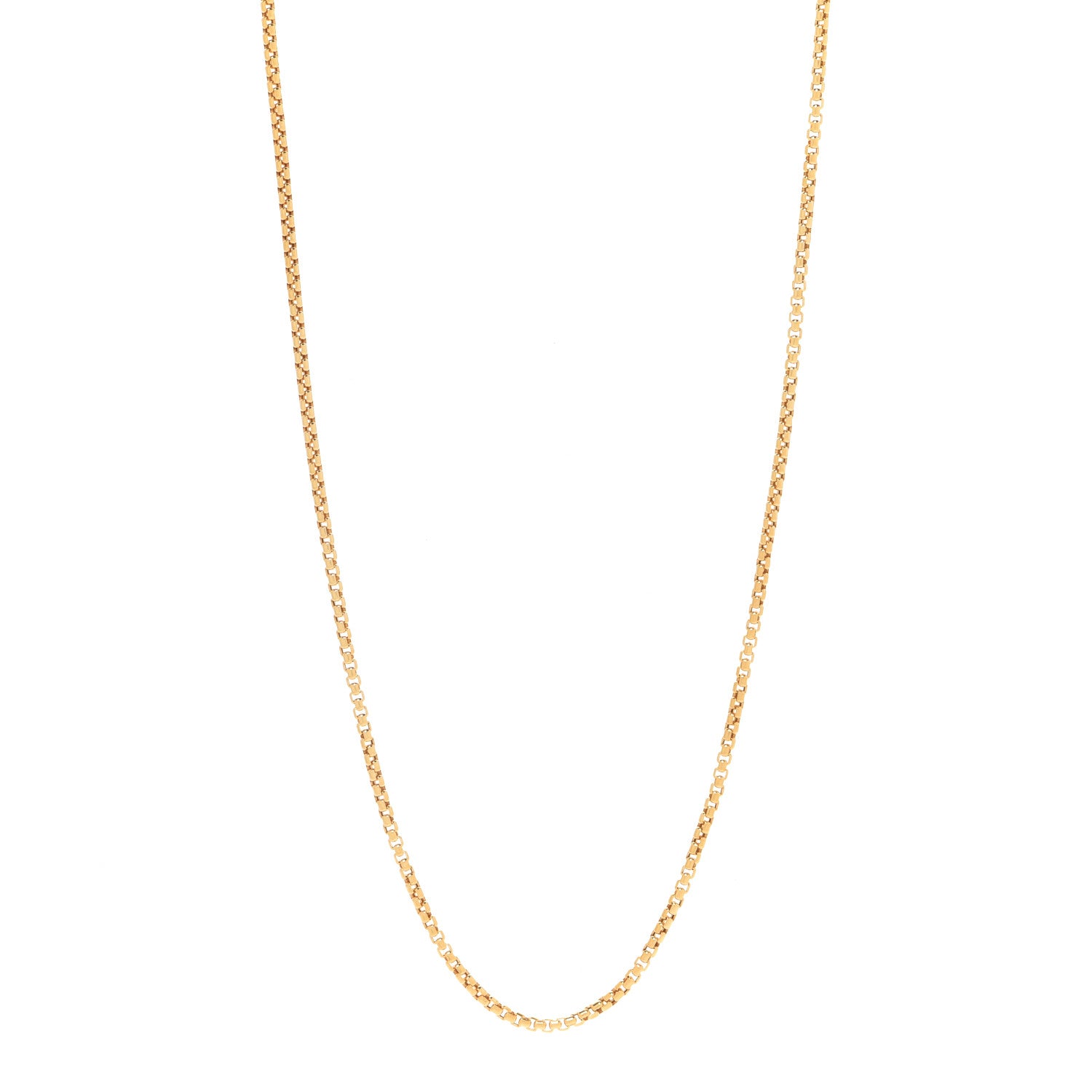 David Yurman 18K Yellow Gold 2.5mm Box Chain Necklace 22" 1 of 4