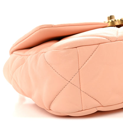 Chanel Goatskin Quilted Medium Chanel 19 Flap Light Pink 9 of 10