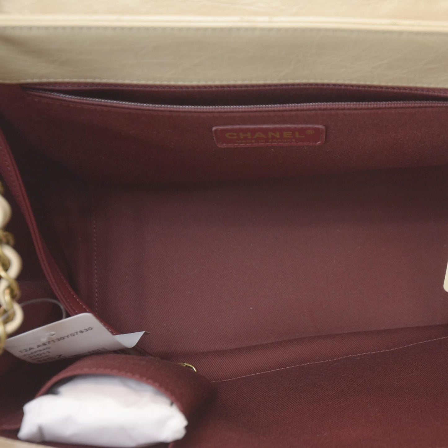 Quilted Large Pondichery Flap Beige