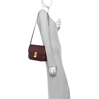 Celine Box Calfskin Medium Classic Box Flap Bag Burgundy 2 of 13