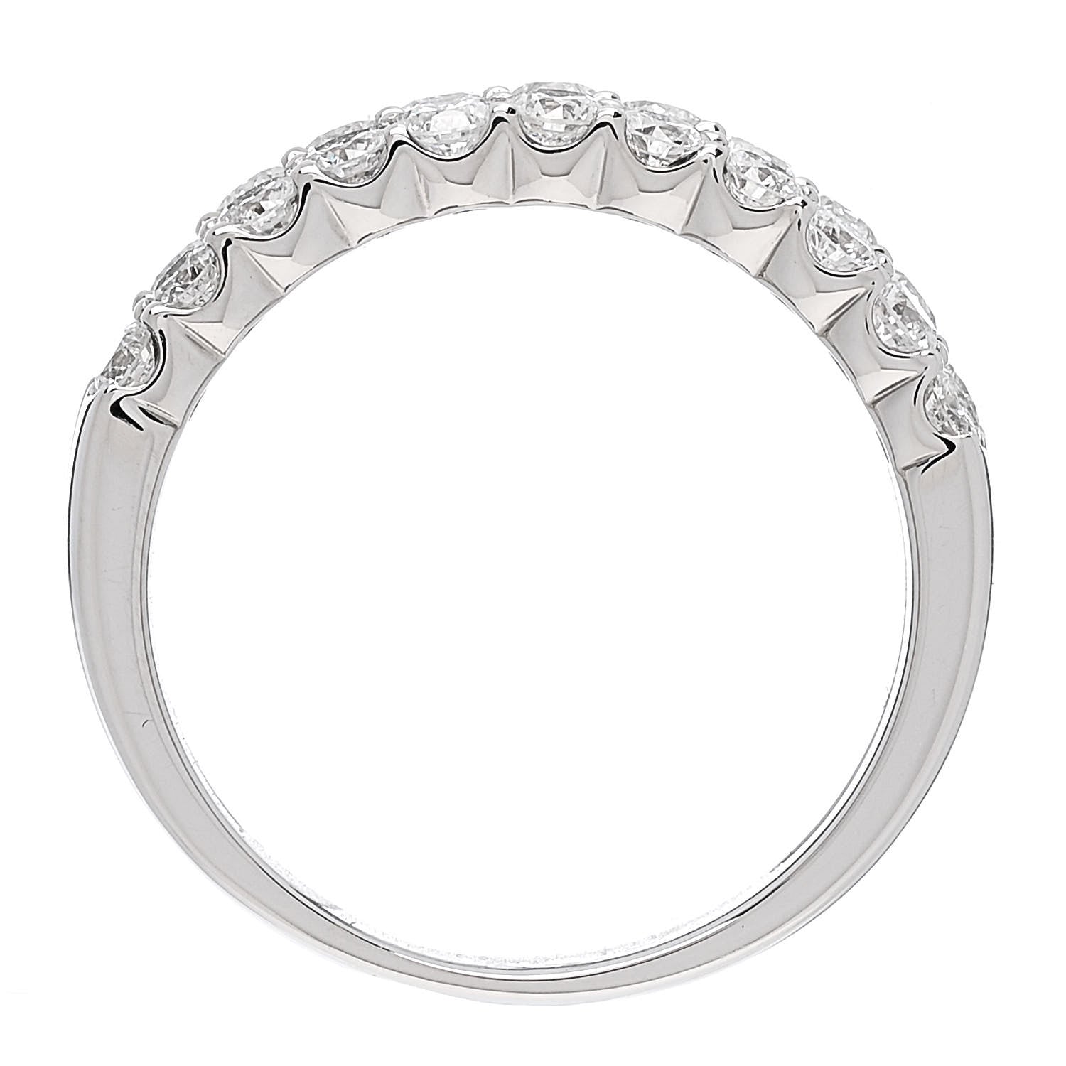 Parker & West by FASHIONPHILE Platinum Diamond 1.00ct Double Half Eternity Band Ring  52 6 5 of 9