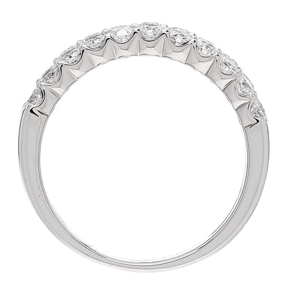 Parker & West by FASHIONPHILE Platinum Diamond 1.00ct Double Half Eternity Band Ring  52 6 5 of 9