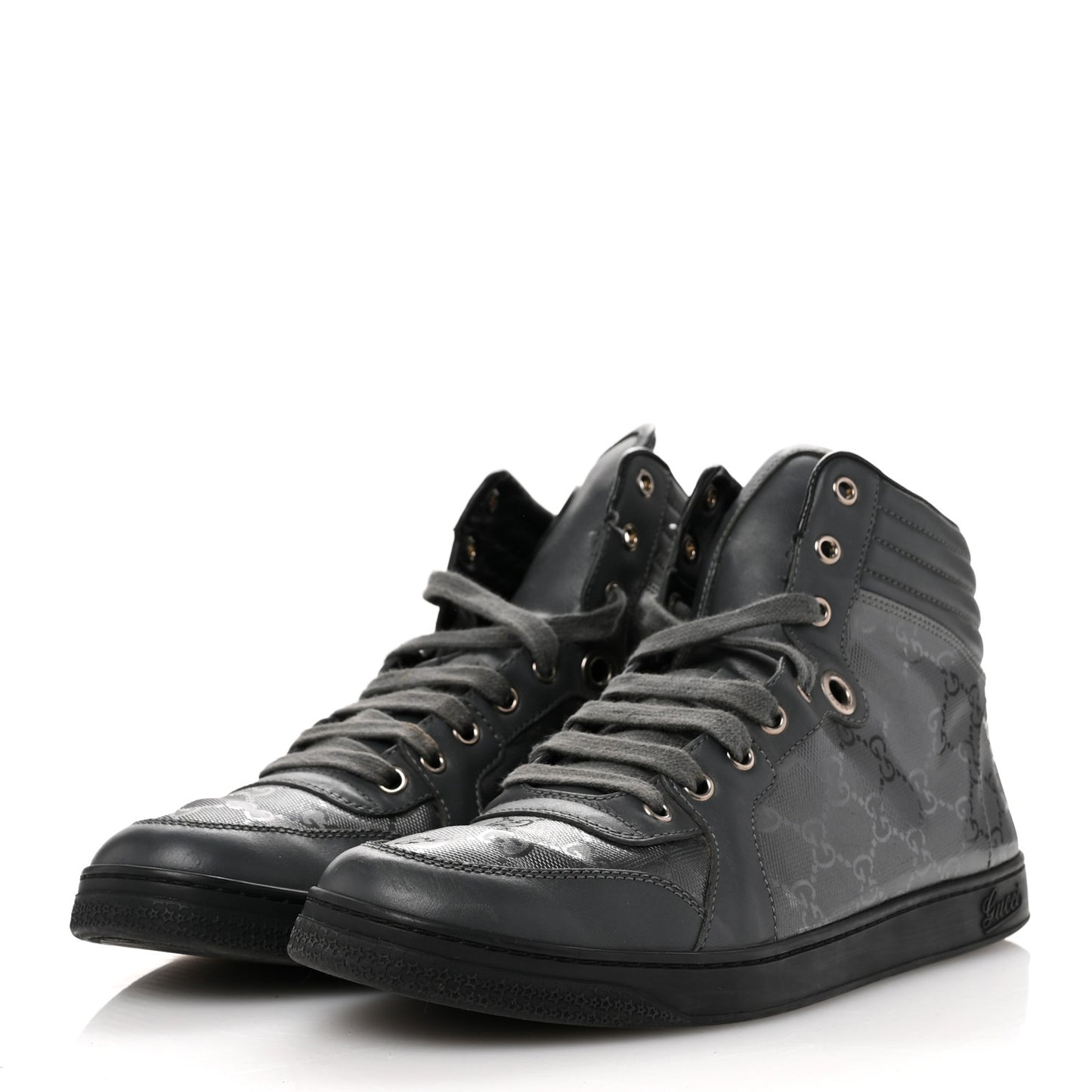 Imprime Monogram Mens Coda High Top Sneakers 8 Grey