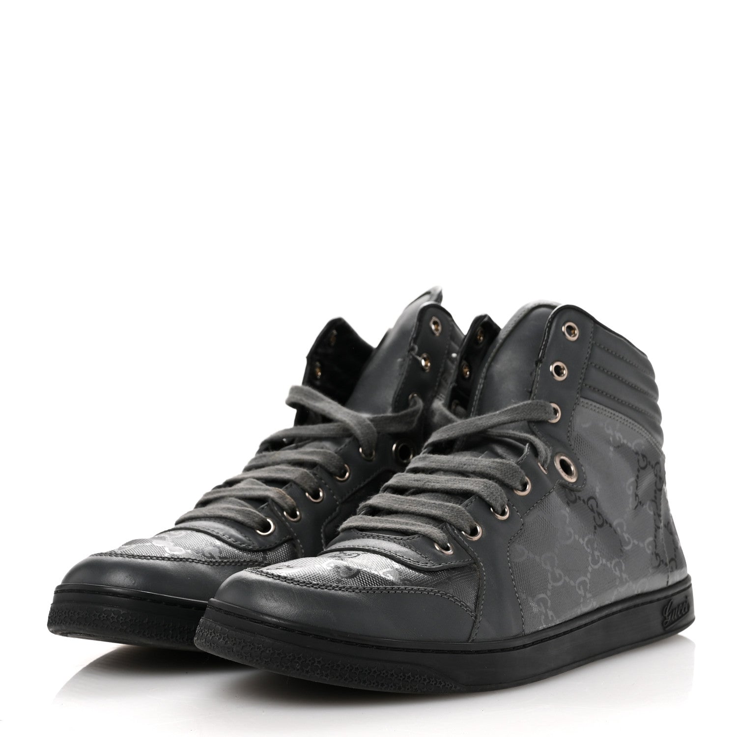 Gucci Imprime Monogram Mens Coda High Top Sneakers 8 Grey 4 of 11
