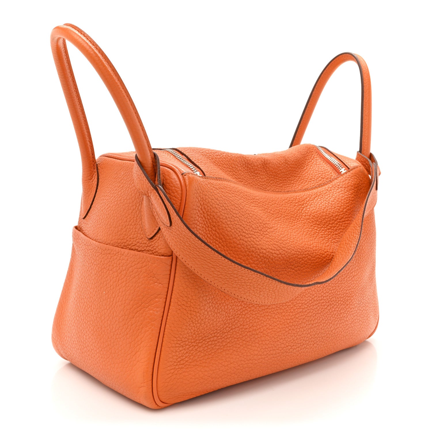 Hermes Taurillon Clemence Lindy 30 Orange 3 of 18