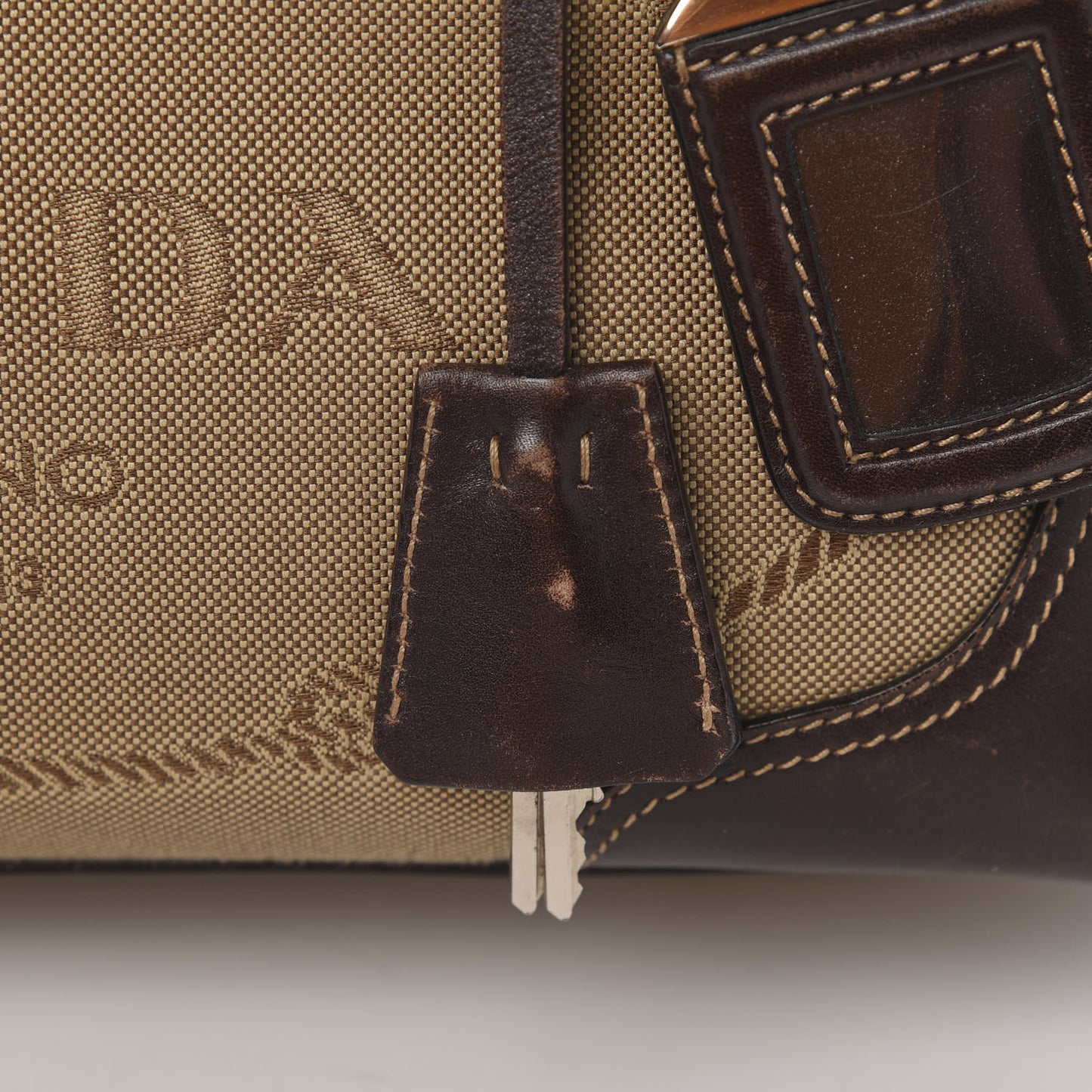 Jacquard Logo Bauletto Corda Bruciato
