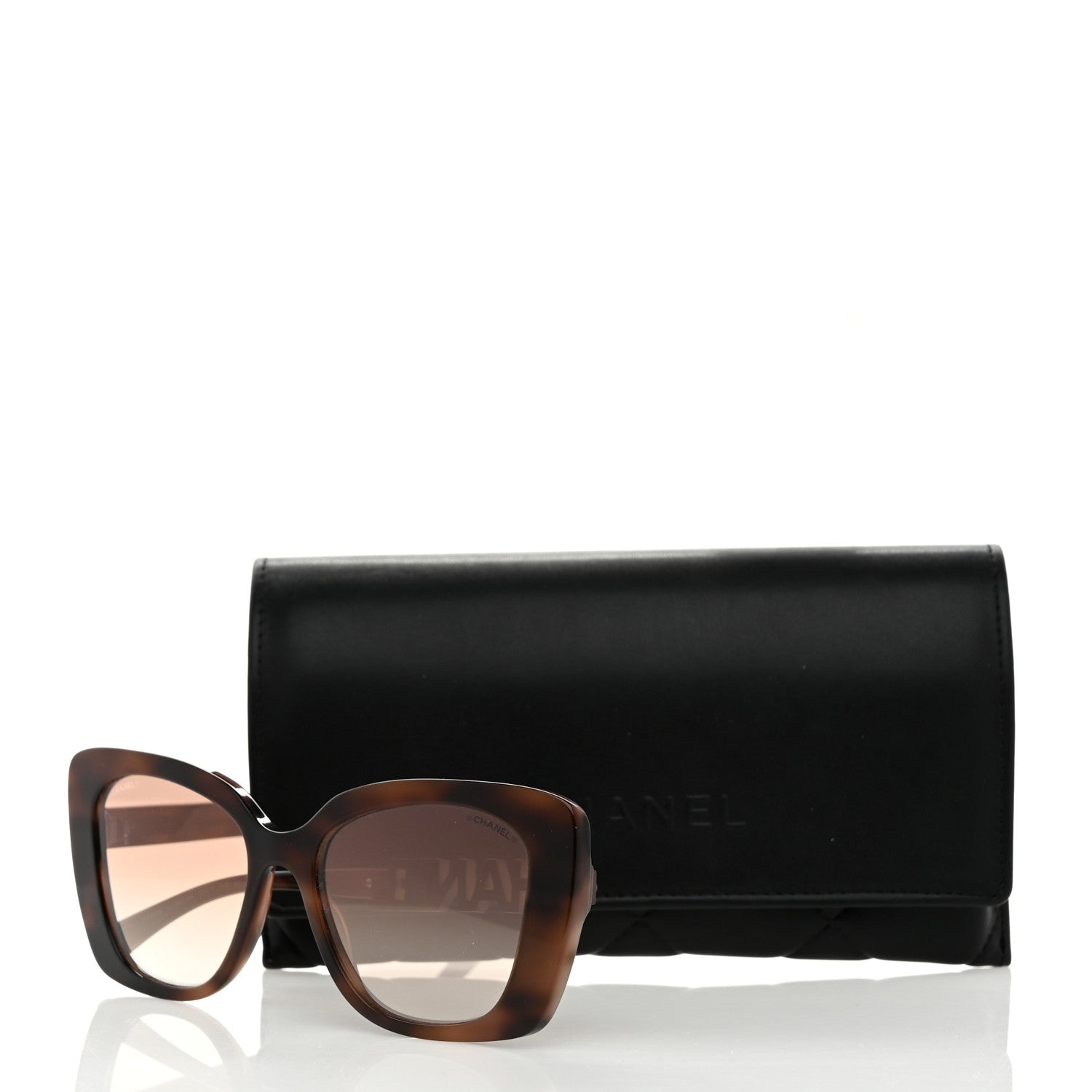 Chanel Acetate Strass Square Sunglasses 5422 Tortoise 7 of 7