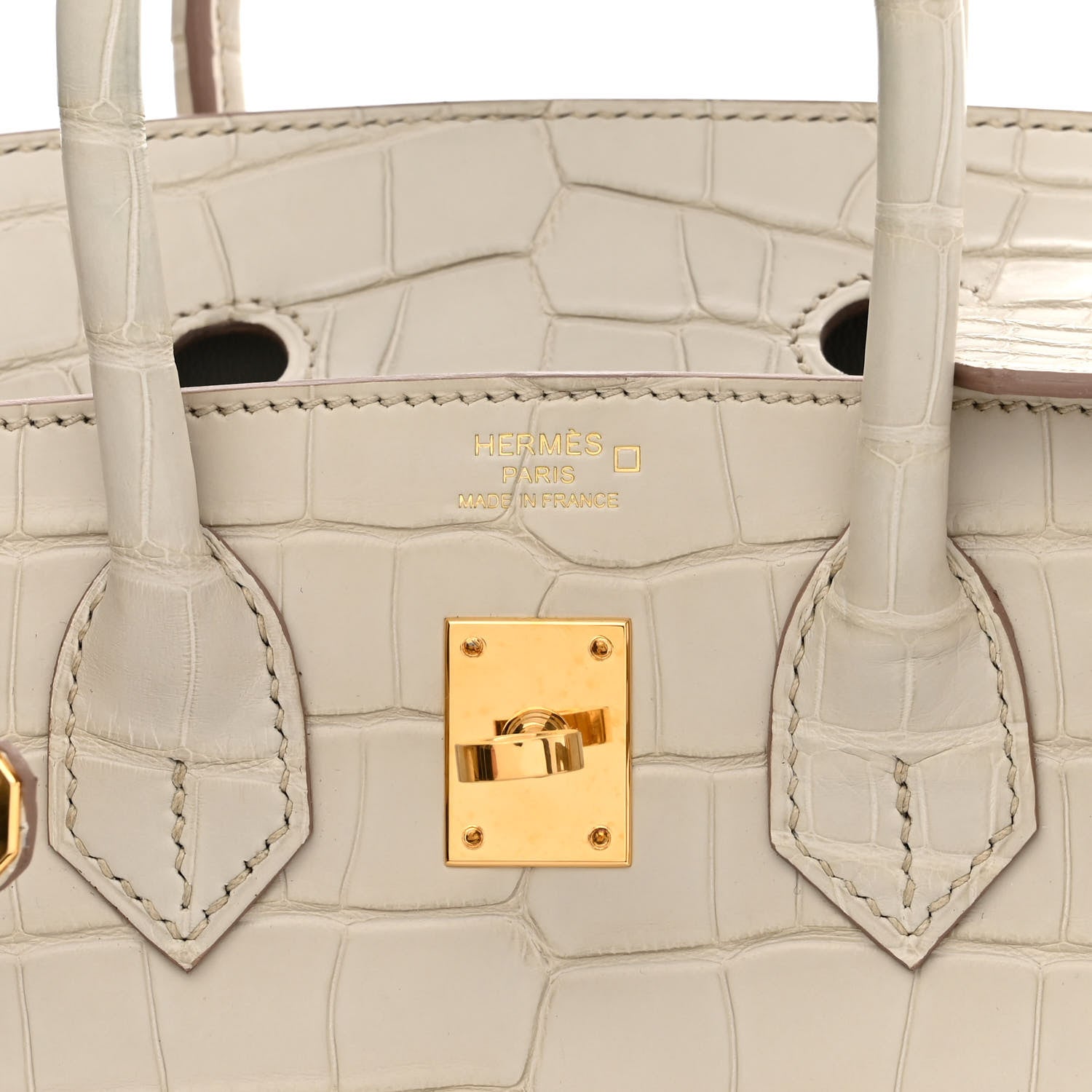 Hermes Matte Alligator Birkin 25 Beton 5 of 10