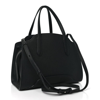 Loro Piana Grained Calfskin Medium Sesia Black 4 of 10