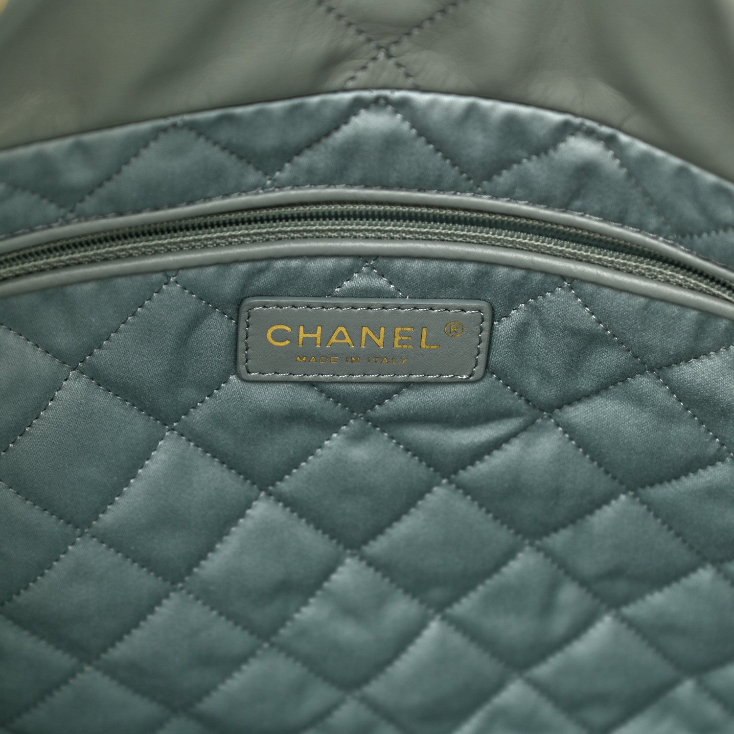 Chanel Shiny Calfskin Quilted Chanel 22 Light Blue 7 of 11