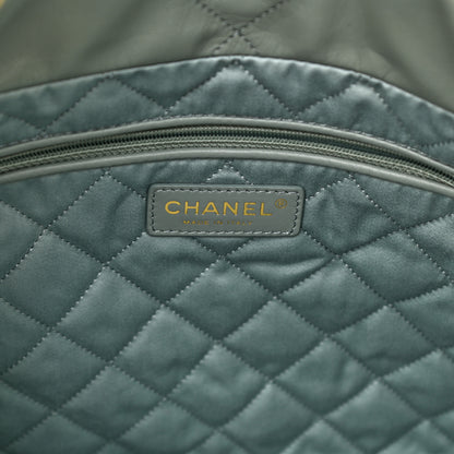 Chanel Shiny Calfskin Quilted Chanel 22 Light Blue 7 of 11