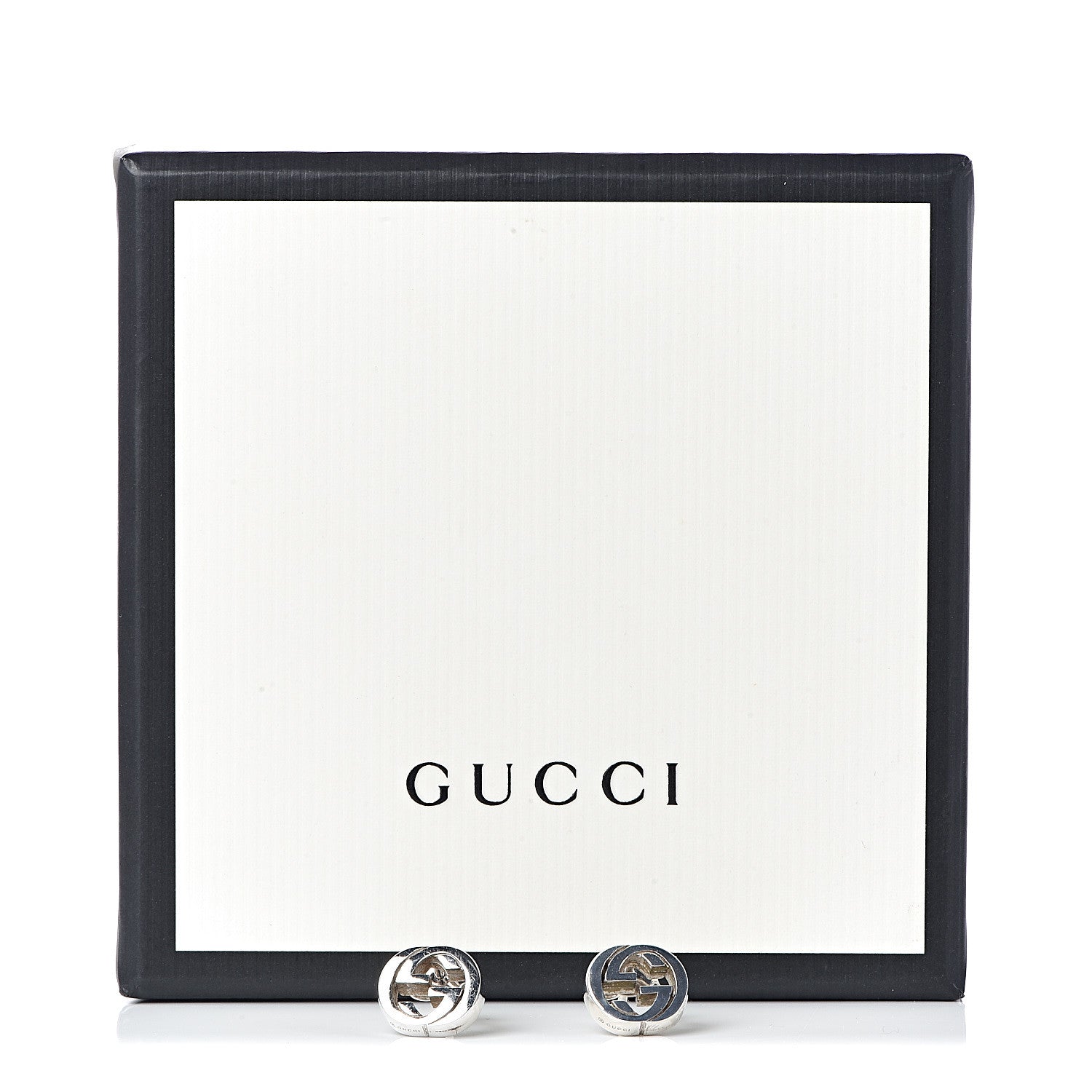 Gucci Sterling Silver Interlocking GG Stud Earrings 5 of 5