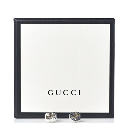 Gucci Sterling Silver Interlocking GG Stud Earrings 5 of 5