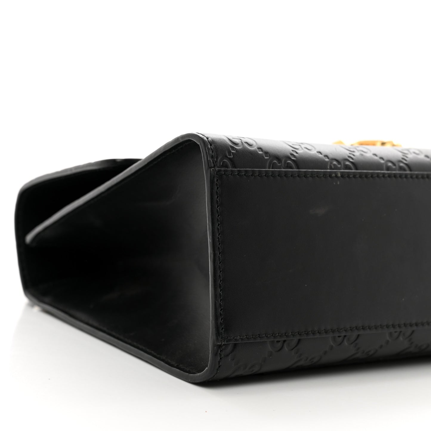 Guccissima Medium Padlock Shoulder Bag Black