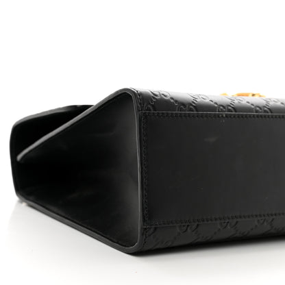 Gucci Guccissima Medium Padlock Shoulder Bag Black 9 of 12