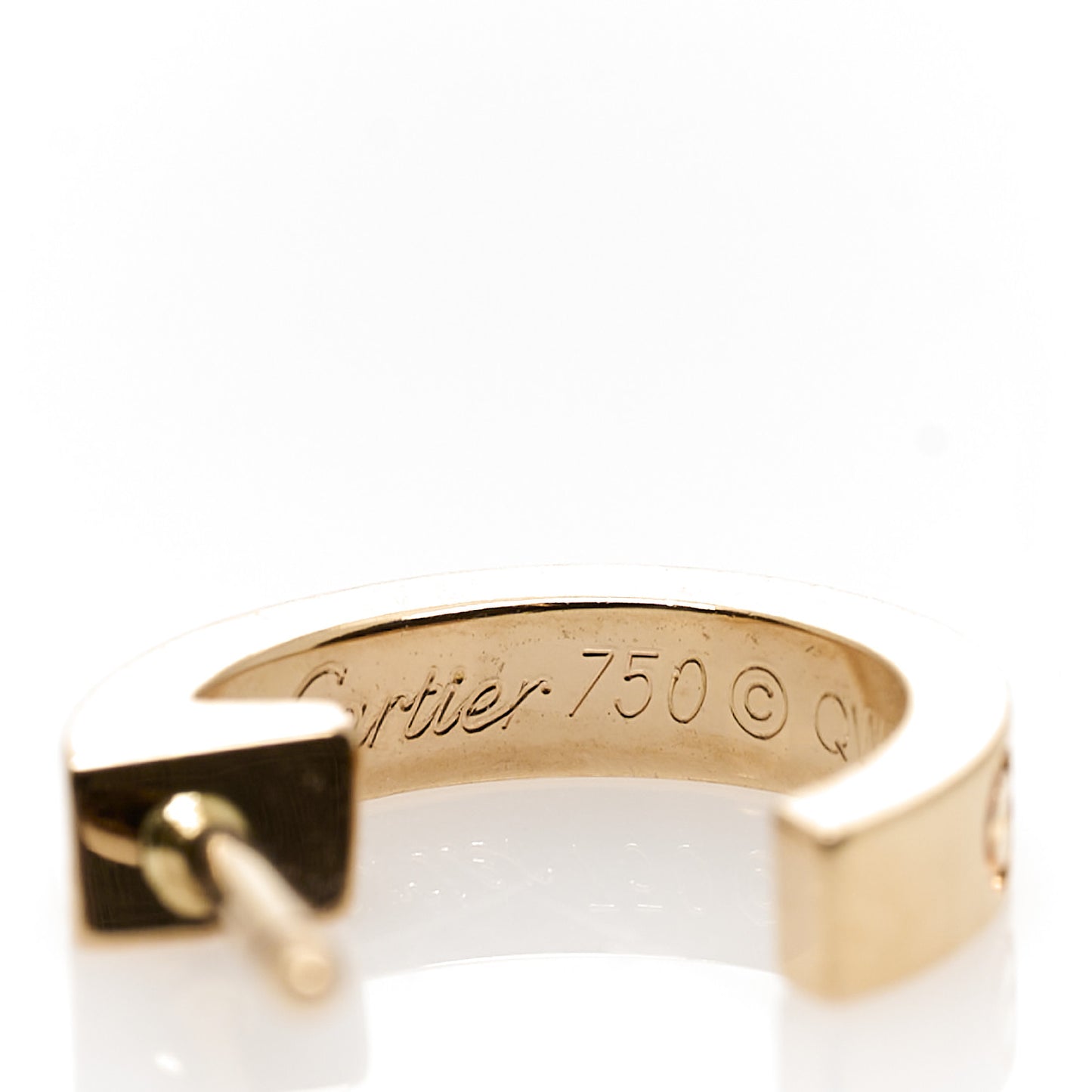 18K Pink Gold Small LOVE Hoop Earrings