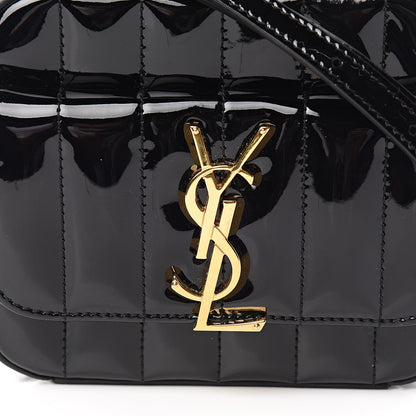 Saint Laurent Patent Matelasse Monogram Toy Vicky Camera Bag Black 11 of 11