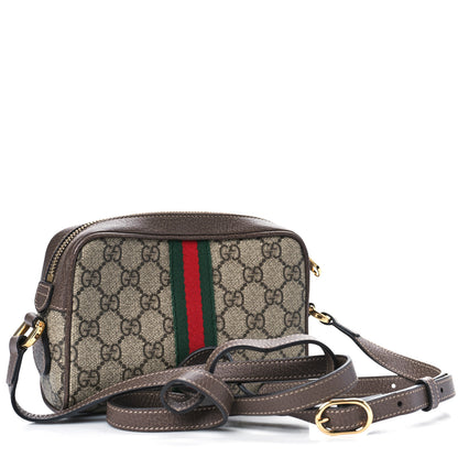 Gucci GG Supreme Monogram Web Mini Ophidia Shoulder Bag Brown 3 of 9