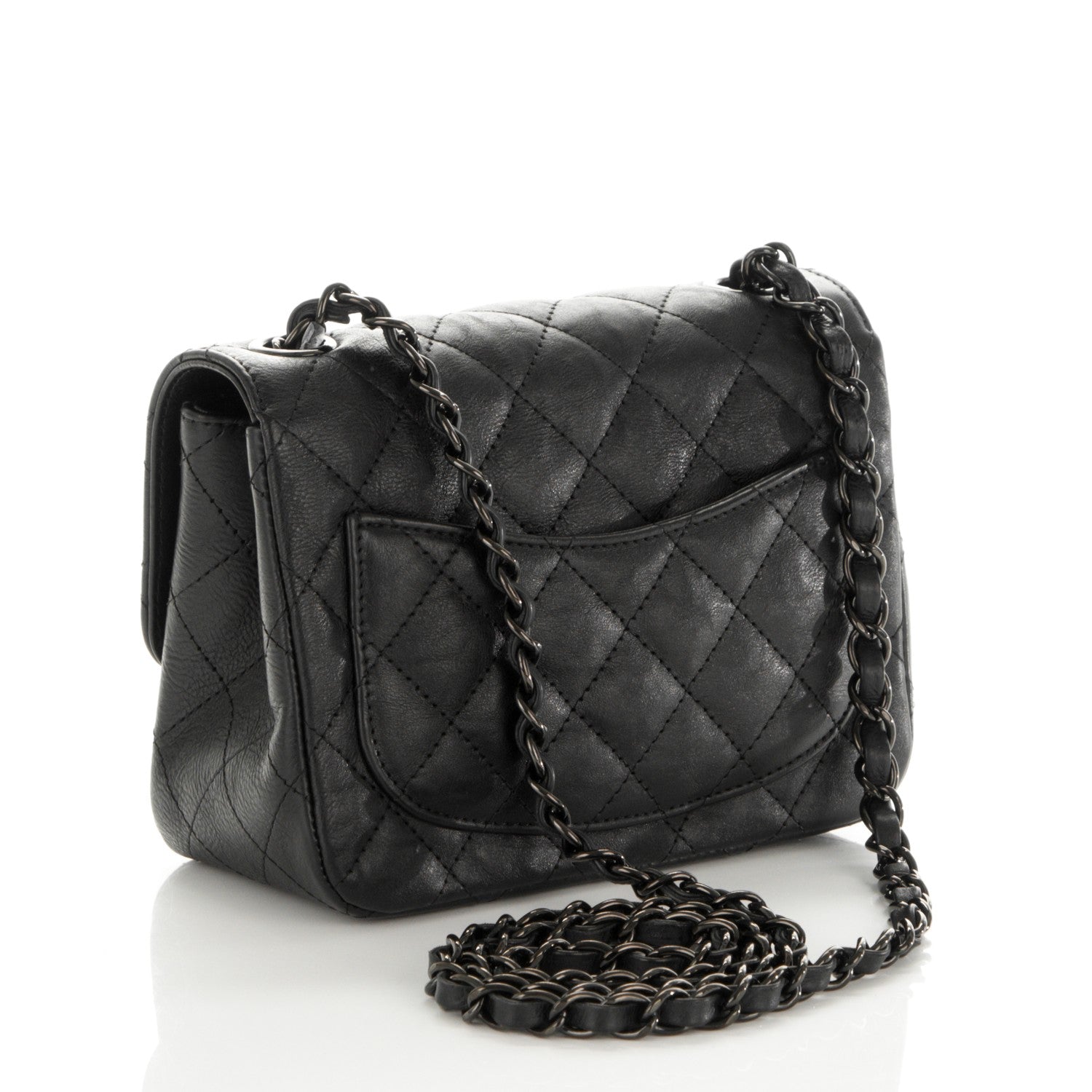 Chanel Calfskin Quilted Mini Square Flap So Black 3 of 7