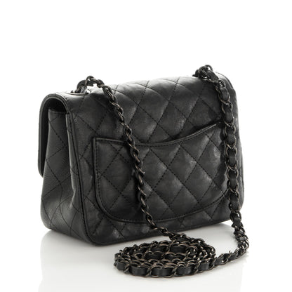 Chanel Calfskin Quilted Mini Square Flap So Black 3 of 7