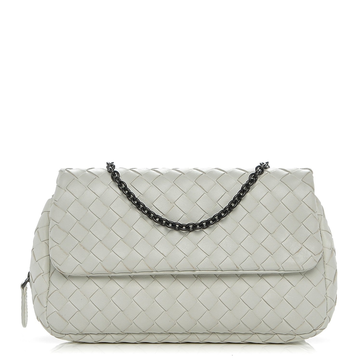 Bottega Veneta Nappa Intrecciato Mini Messenger Bag White 1 of 7