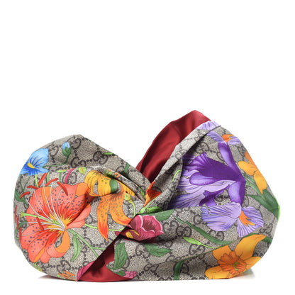 Gucci Silk Monogram Flora Print Headband M Red 1 of 7