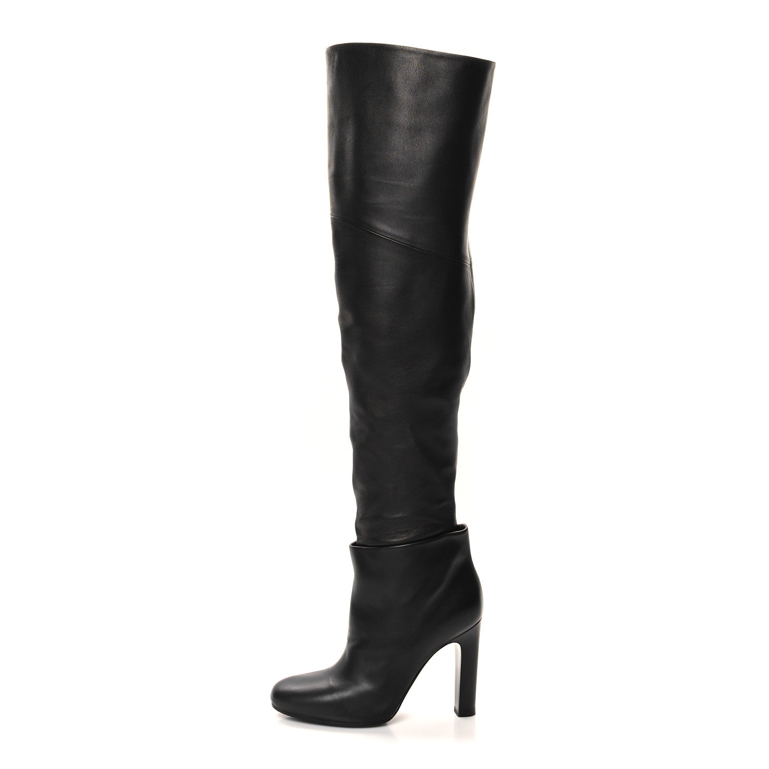Hermes Calfskin Over The Knee Boots 40 Black 1 of 8