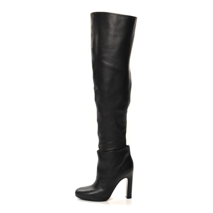 Hermes Calfskin Over The Knee Boots 40 Black 1 of 8