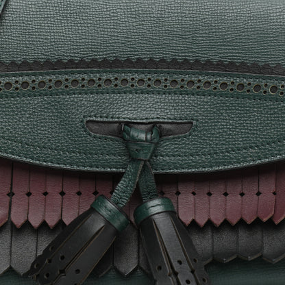 Burberry Grainy Calfskin Broguing Tassel Fringe Small Macken Crossbody Bag Multicolor 9 of 15