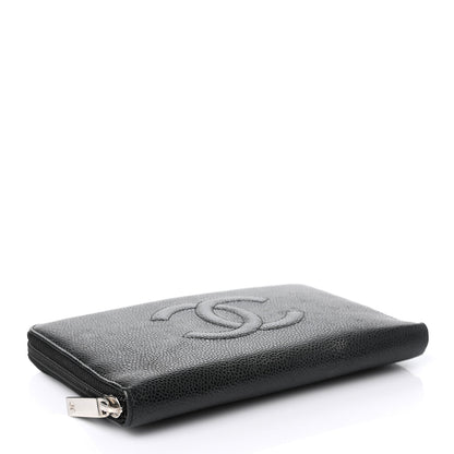 Chanel Caviar Large Timeless CC Zip Around Organizer Wallet Black 4 of 12