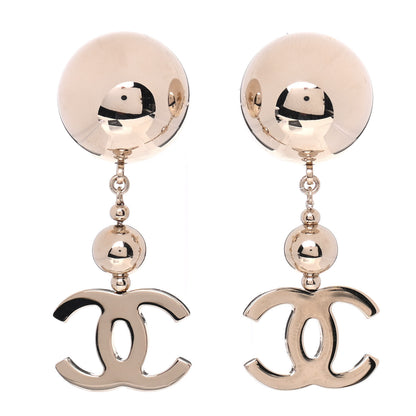 Chanel Metal CC Drop Earrings Gold 1 of 5
