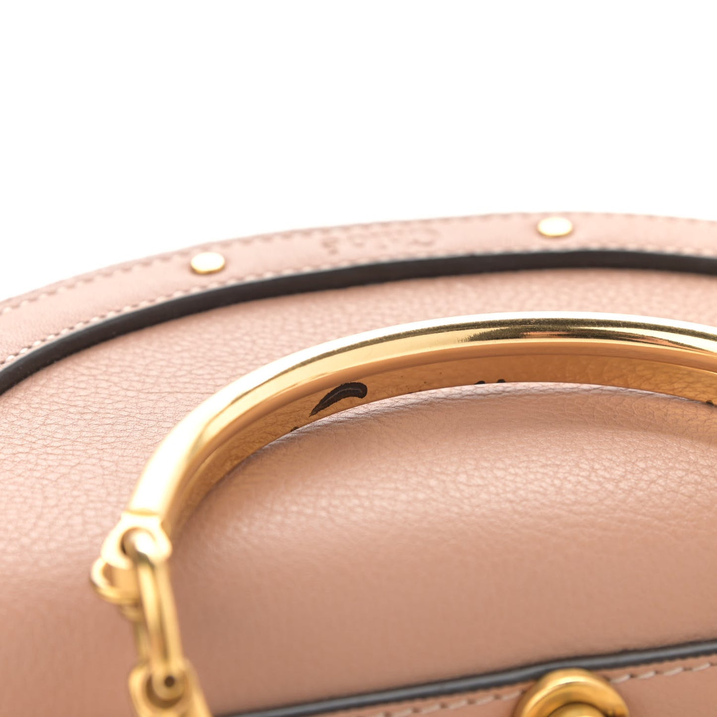 Calfskin Small Nile Bracelet Minaudiere Bag Biscotti Beige