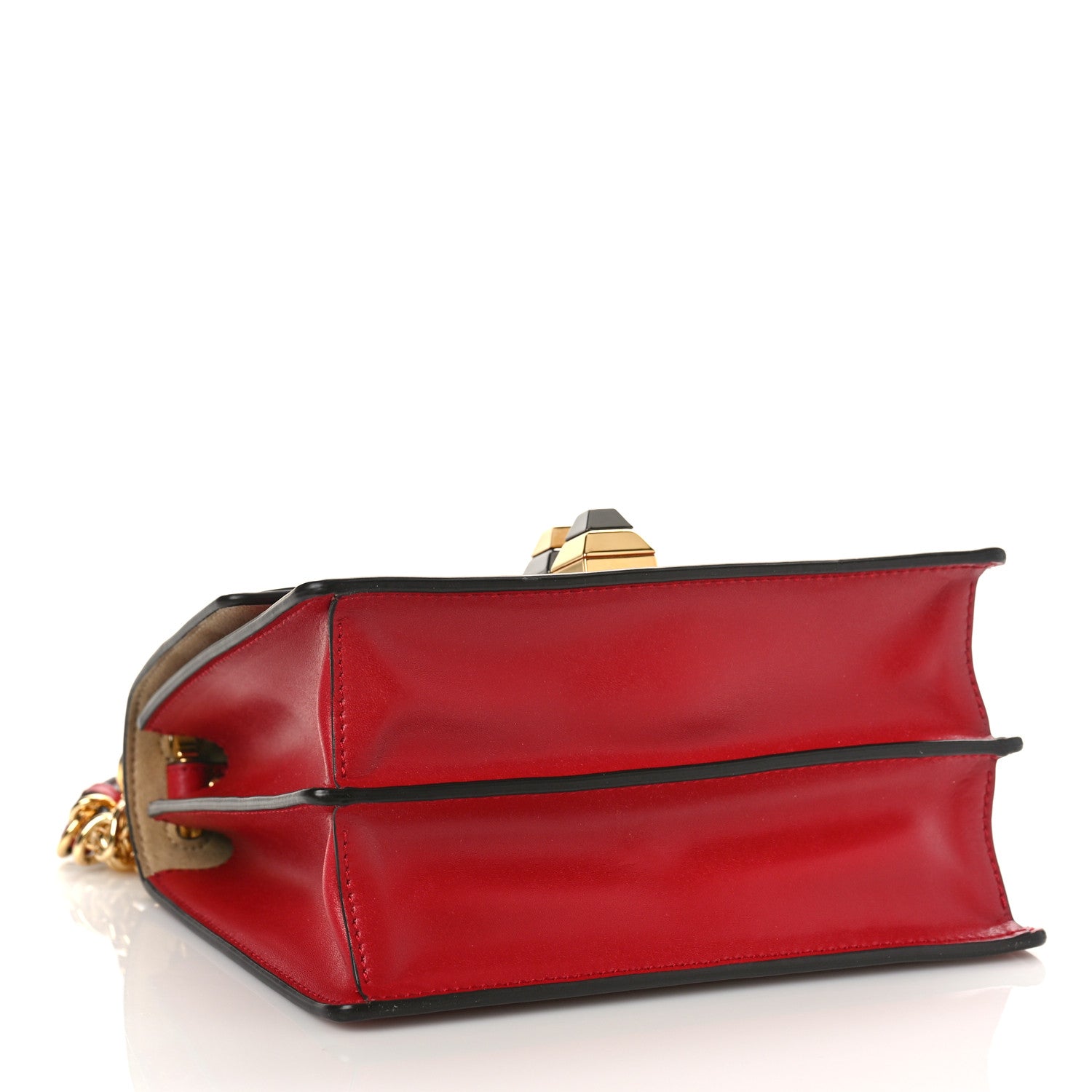 Fendi Vitello Liberty Monster Eyes Small Kan I Shoulder Bag Fragola 4 of 9