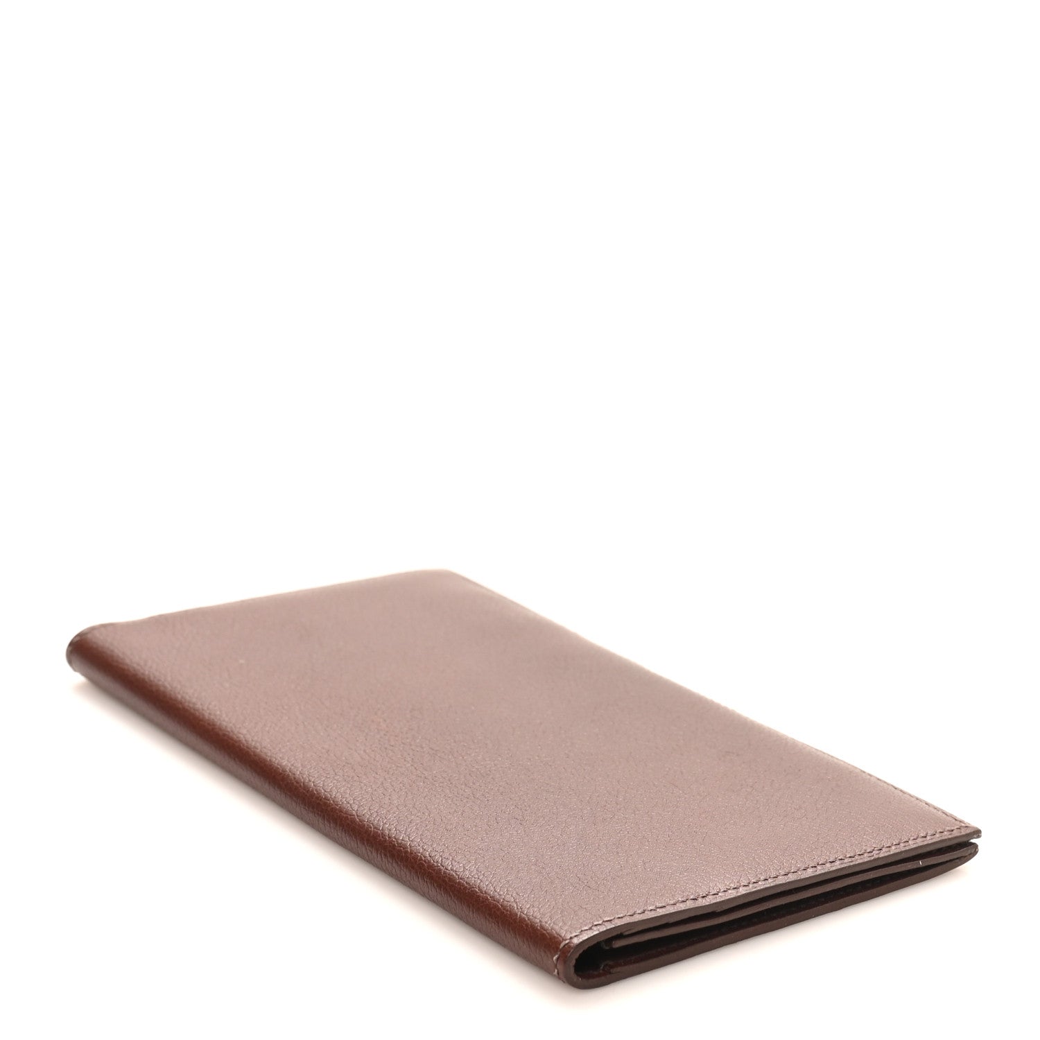 Hermes Evercolor Citizen Twill Long Wallet Chocolate 1873903