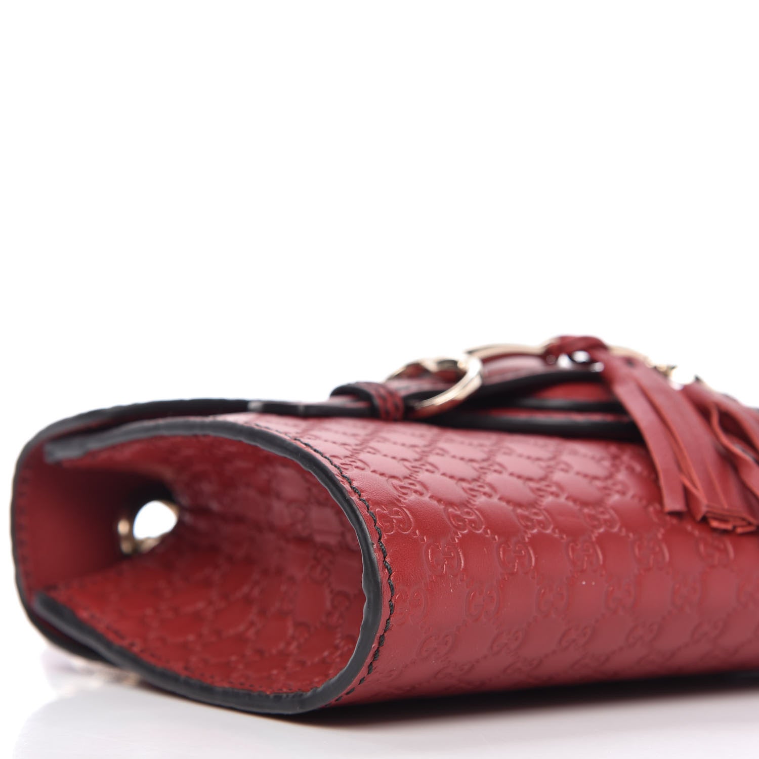 Gucci Soft Microguccissima Mini Emily Chain Shoulder Bag Rosso 6 of 10