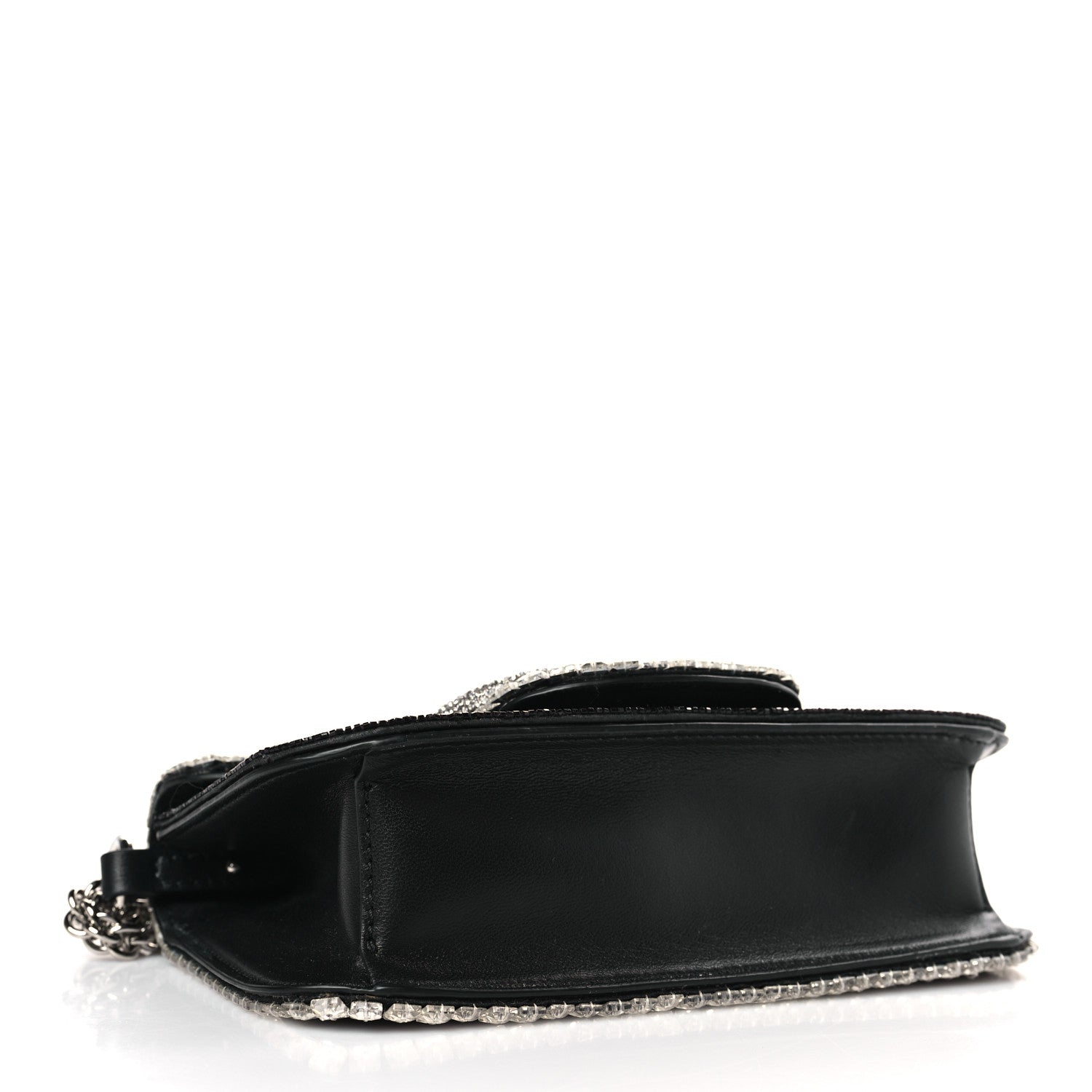 Valentino Garavani Swarovski Crystal Embroidered Vlogo Small Loco Shoulder Bag Crystal Black 4 of 9