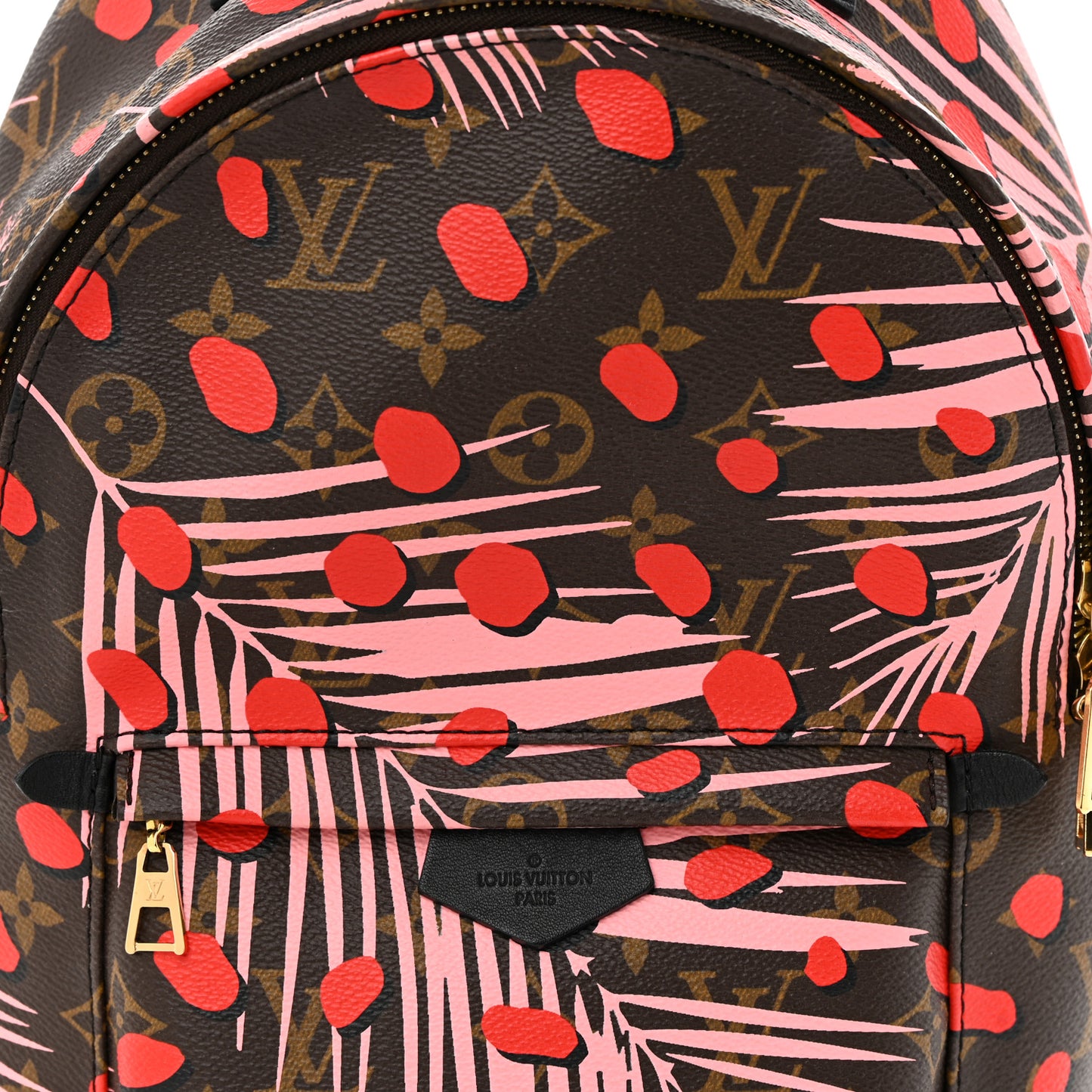 Monogram Jungle Dots Palm Springs Backpack PM Sugar Pink Poppy
