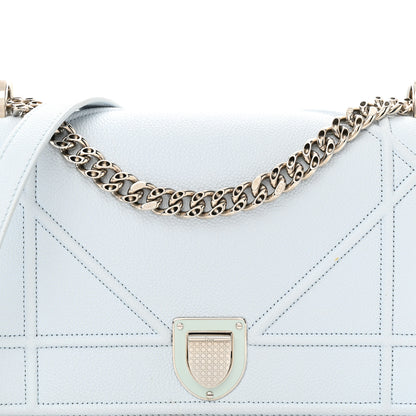 Christian Dior Grained Calfskin Medium Diorama Flap Bag Light Blue 7 of 15