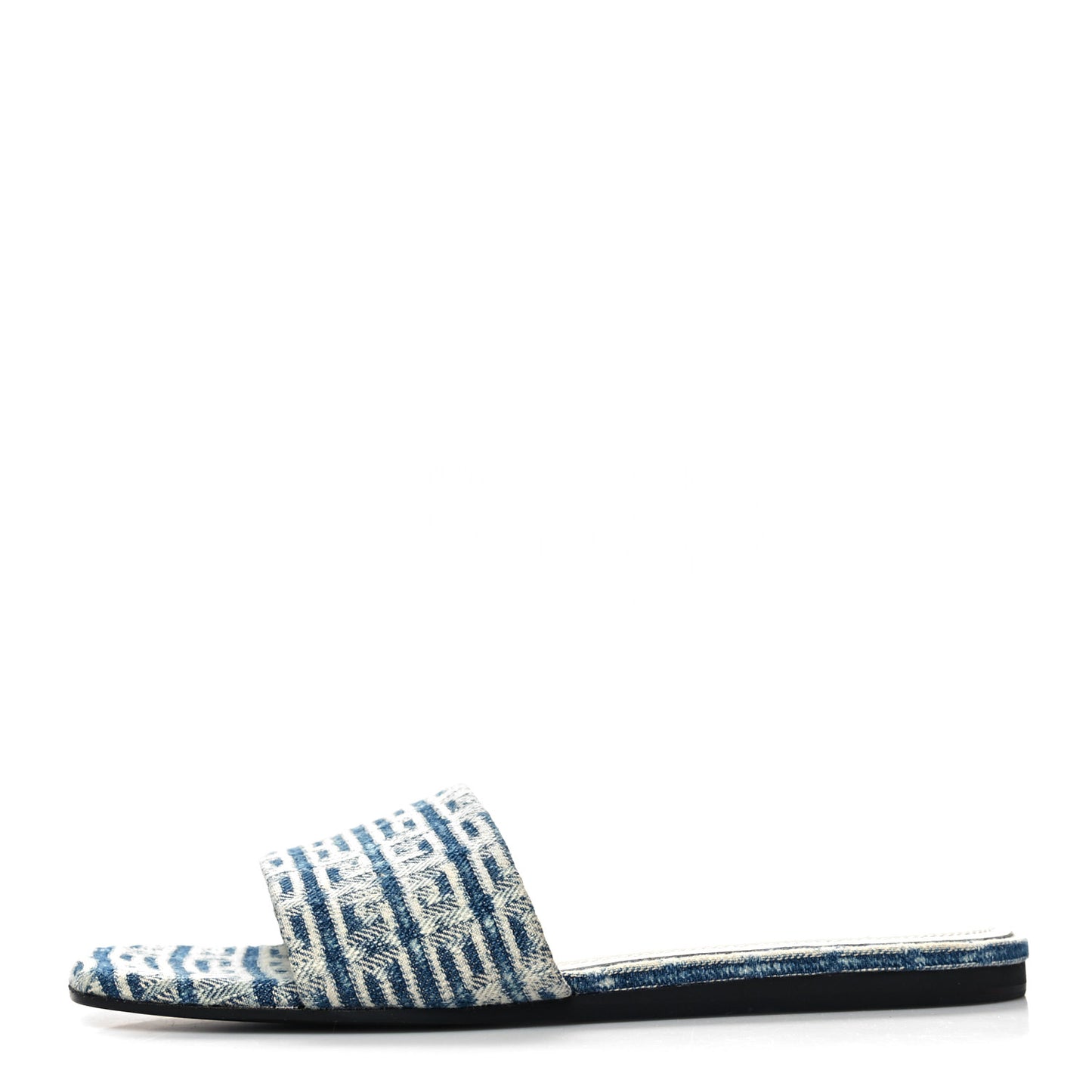 Jacquard 4G Logo Mule Slide Sandals 36.5 Denim Blue