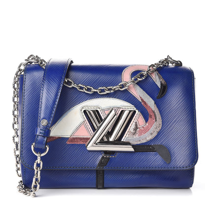 Louis Vuitton Epi Flamingo Twist Shoulder Bag MM Blue 1 of 14