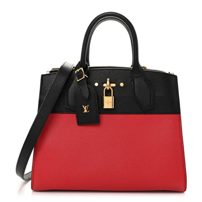 Louis Vuitton Taurillon City Steamer PM Black Rouge 1 of 11