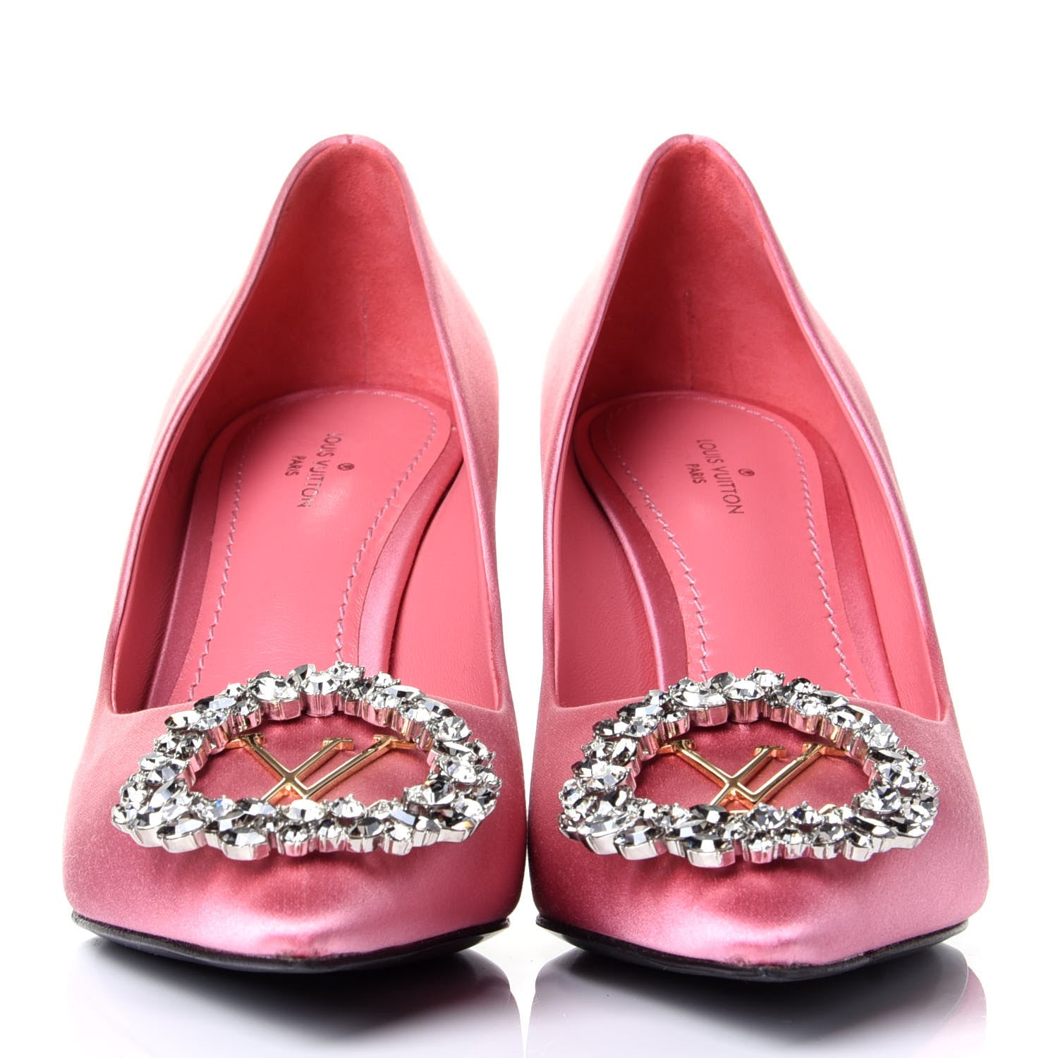 Louis Vuitton Satin Madeleine Pumps 37.5 Pink 2 of 10