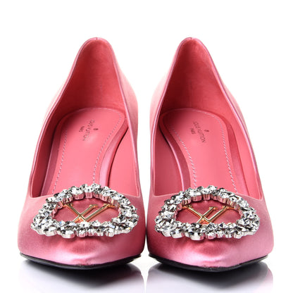 Louis Vuitton Satin Madeleine Pumps 37.5 Pink 2 of 10