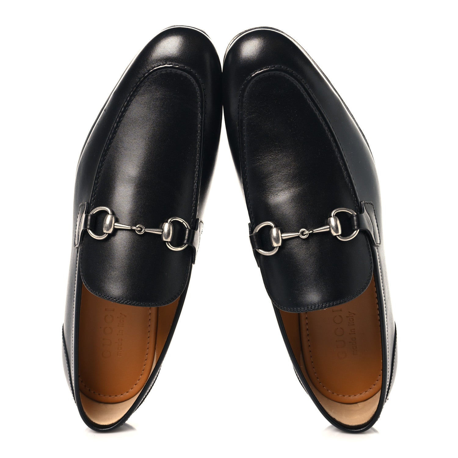 Gucci Betis Glamour Calfskin Mens Jordaan Loafers 8.5 Black 2 of 10