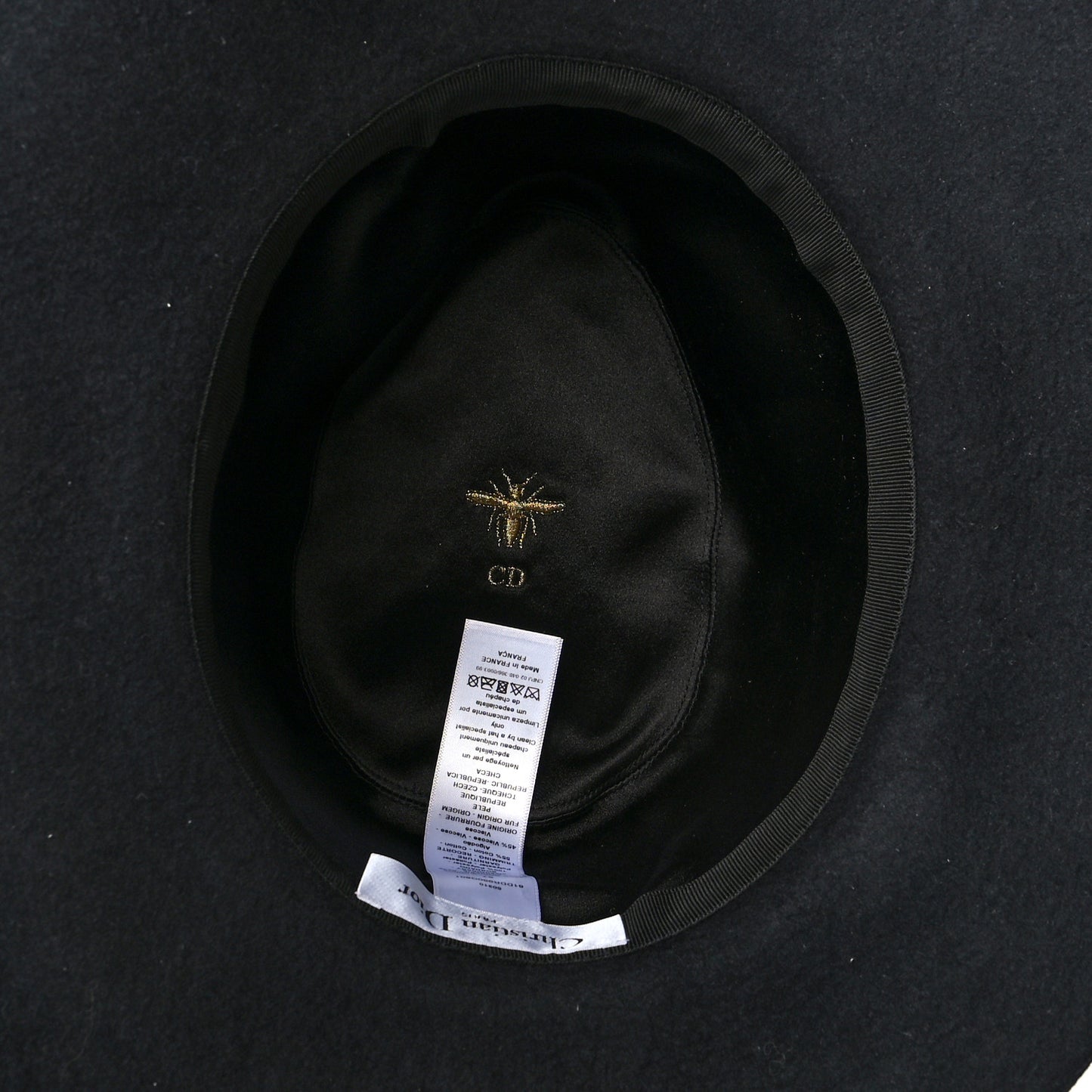 Rabbit Felt Dior Hat 57 Black