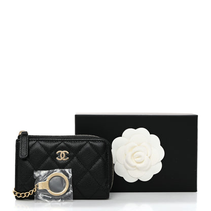 Chanel Caviar Quilted Zipped Key Holder Case Black 8 of 8
