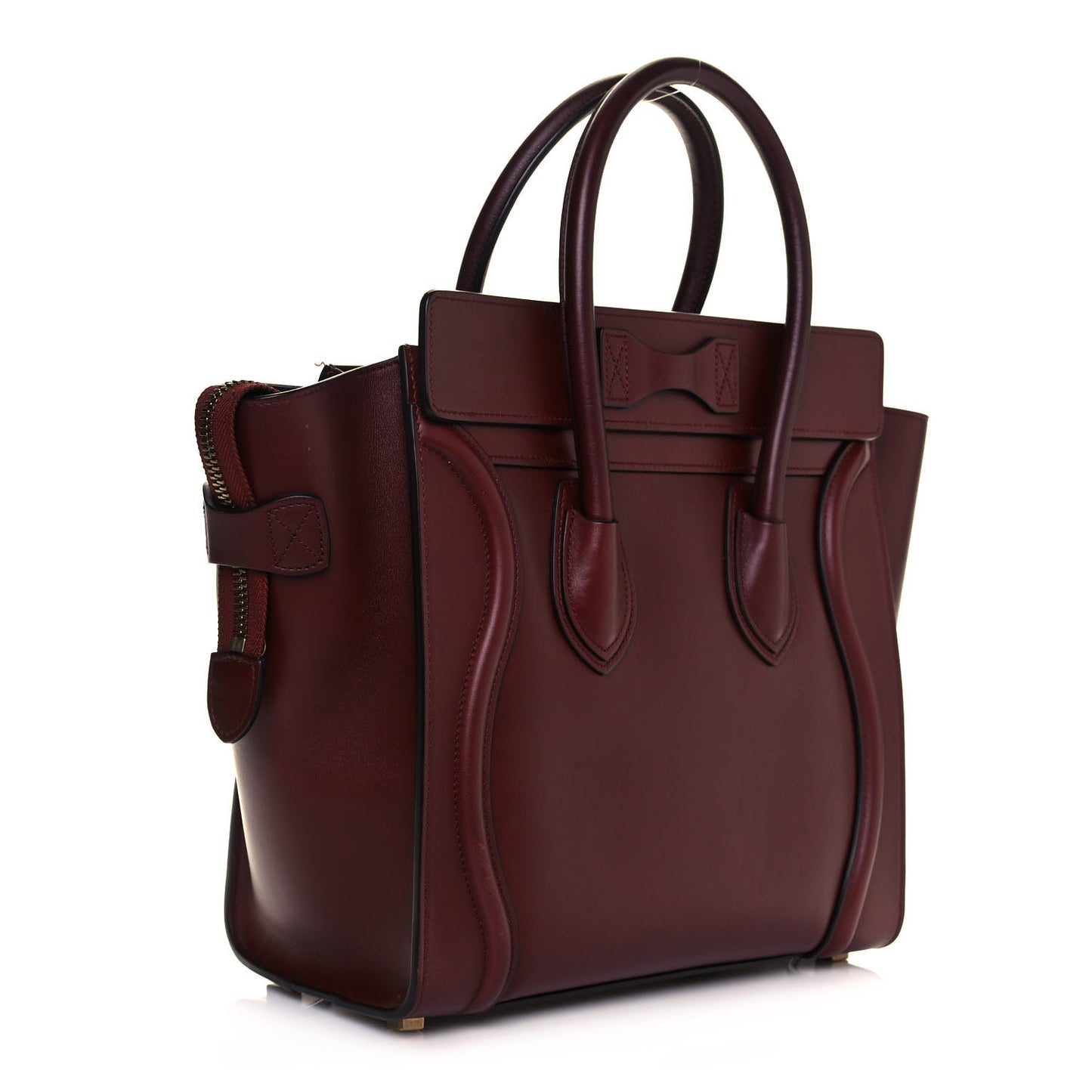 Smooth Calfskin Micro Luggage Burgundy